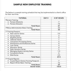 Eminent Employee Training Plan Templates Free Samples Examples Format Download Template Employees Schedule