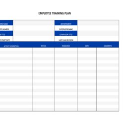 Supreme Employee Training Plan Template By Business In
