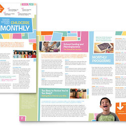 Cool Free Publisher Templates Sample Layouts Downloads Newsletter Template Preschool Word Layout School