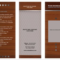 High Quality Fold Brochure Template Word Templates Format Ms