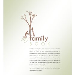 Family History Book Template Templates Genealogy Album Tree Microsoft Office Word Books Write Workbook