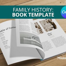 Magnificent Family History Book Template Minimalist Canada