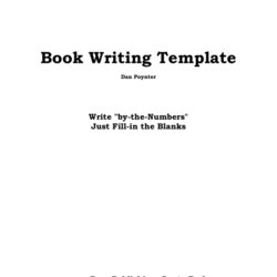 Outstanding Book Writing Template