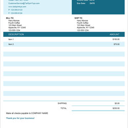 Superior Billing Invoice Template Excel Documents Formats Sample Example Bookkeeping Sales Services