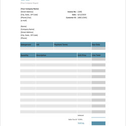 Superlative Free Invoice Templates In Microsoft Excel And Formats Sales Services