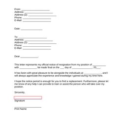 Sublime Resignation Letter Format In Probation Period Sample