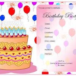 Wizard Birthday Party Invitation Template Blue Layouts Templates Card Microsoft Invitations Publisher Cards