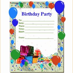 Excellent Word Party Invite Template Effect