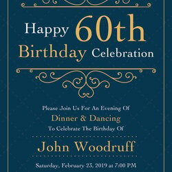 Peerless Party Invitation Template Birthday Elegant