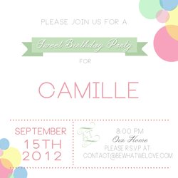 Terrific Kid Birthday Party Invitation Template Word Cards Design Templates Customize For Free With