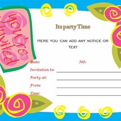 Admirable Birthday Party Invitation Template Word Inspirational