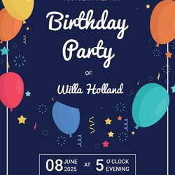 Tremendous Party Invitation Templates Design Free Download Template Elegant Birthday