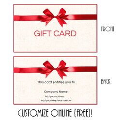 Supreme Free Gift Card Template Create Cards Online Printable Templates Certificate Text Logo Christmas Visit