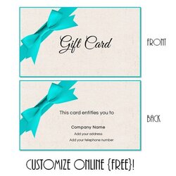 High Quality Free Gift Card Template Create Cards Online In Printable Templates Certificate Voucher Choose