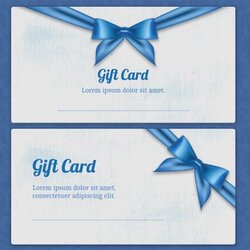 Eminent Gift Card Template Free Sample Example Format Download Blue Ribbon Templates Use With