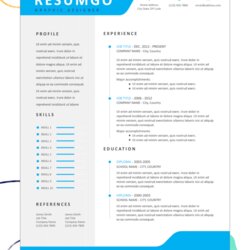 Brilliant Word Resume Templates With Free Download