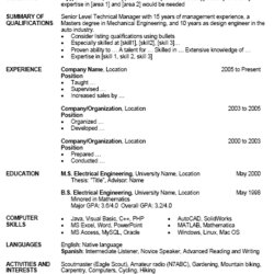 Admirable Free Resume Template Excel Templates Format Word Microsoft Table Outline Professional Resumes