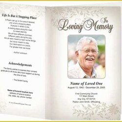 Exceptional Celebration Of Life Template Free Download Funeral Program Templates Word Publisher Microsoft