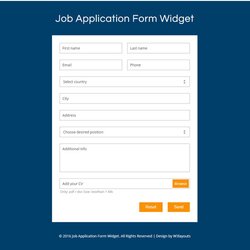 Wonderful Email Form Template Free Sample Example Format Job Application Widget Flat Responsive