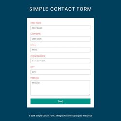 Seller Net Sheet Template Simple Contact Form