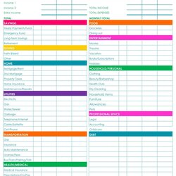 Free Printable Budget Planner Spreadsheet Excel Monthly Personal Household Template Tracker Expenses