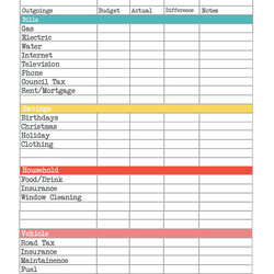 Capital Sample Family Budget Spreadsheet Pertaining To Household Template Monthly Worksheet Printable Excel