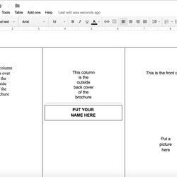 Great Brochure Template For Google Docs Tutorial Making Using From Throughout