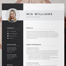 Superb Resume Template Word With Photo Wort