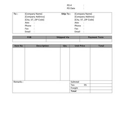 Smashing Purchase Order Style Forms Templates Template Form Word Blank Format Excel Printable Invoice Book