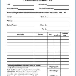 Sterling Free Printable Purchase Order Form Example Of
