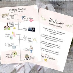 Sublime Wedding Editable Printable Schedule Order Itinerary Template Events Templates Choose Board