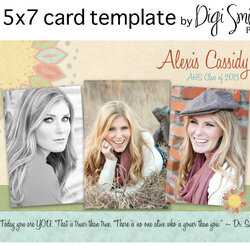 Excellent Free Senior Templates For Williamson Ga Card Template Drop In Your Photos And Of