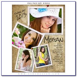 Peerless High School Senior Templates For Yearbook Page Free