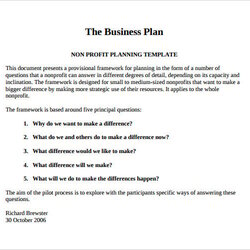 Perfect Free Non Profit Business Plan Templates In Google Docs Ms Template Sample Nonprofit Pilot Plans Word