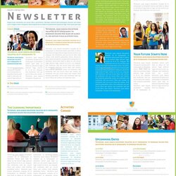 Splendid Free Printable Newsletter Templates College And School Template