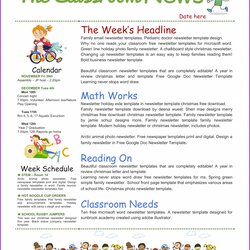 Legit Classroom Newsletter Templates Free Printable Resume Examples Daycare Editable Template Word Office