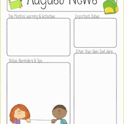 Spiffing Free Newsletter Templates For Teachers Of Teacher Template Thrifty Printable