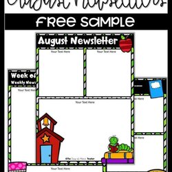 Brilliant Blank Newsletter Template For Teachers Daycare Newsletters Examples Sensational Templates Image