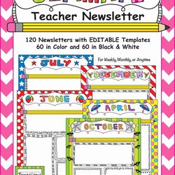 Free Newsletter Templates For Teachers With Images Teacher Editable Classroom Monthly Weekly Preschool