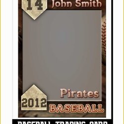Fine Baseball Card Template Free Of Trading Word Templates Cards Hockey Choose Board Back