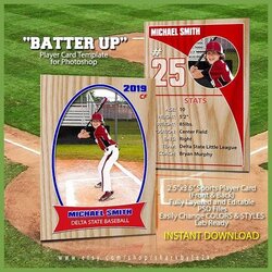 Wonderful Free Baseball Card Template Download Elegant Best Images About Cards Sports Templates Trading Back