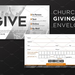 Superior Church Envelope Giving Template Templates Cards Card Choose Board Trading Creative Market
