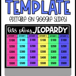 Matchless Editable Jeopardy Game Template On Google Slides Bright Fun Colors