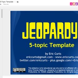 Great Jeopardy Template For Google Slides It Game Templates Impressive Topic Games Docs