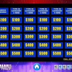 Cool Jeopardy Game Maker Tools And Templates For Teachers In Free Template From Youth Downloads