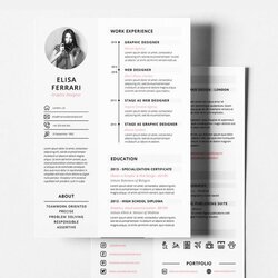 Swell Free Creative Resume Template With Two Pages In Simple Best