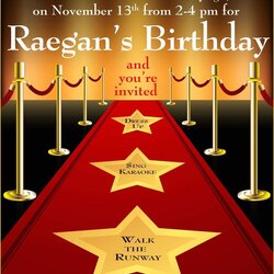 Hollywood Themed Invitations Free Templates Of Sweet On Red Carpet