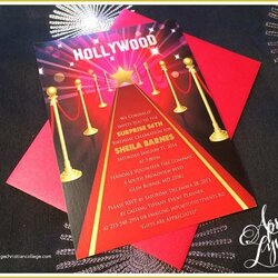 Eminent Hollywood Themed Invitations Free Templates Navigation Post Of Philadelphia Stationery Designer