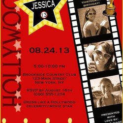 Sublime Hollywood Themed Invitations Free Templates Carpet Red Template Invitation Of Customized