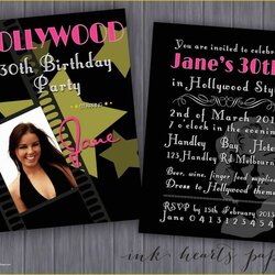 Hollywood Themed Invitations Free Templates Party Navigation Post Of Printable Theme Birthday Invitation